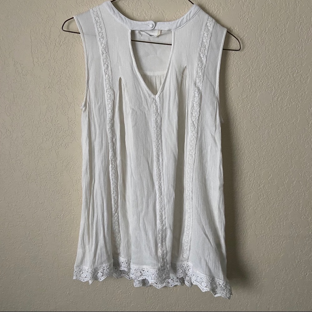 White Lace Tank Top